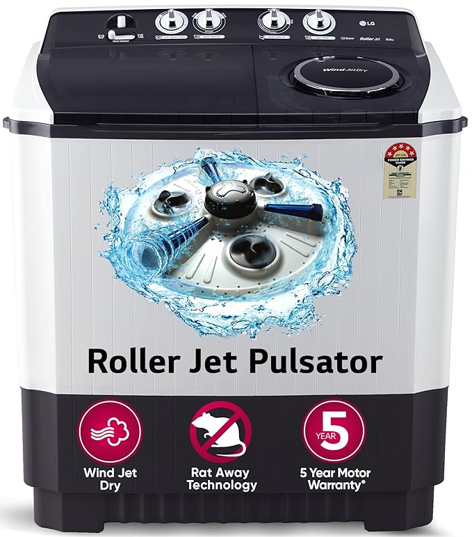 LG 10.5 kg 5 Star Wind jet dry Semi-Automatic Top Load Washing Machine